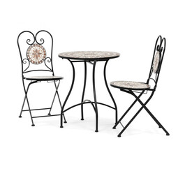 Zahradní set, kov, keramická mozaika, US1600 SET