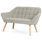 Dvoumístná pohovka, stříbrná, látka, AK-322 SIL2