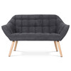 Dvoumístná pohovka, šedá, látka, AK-322 GREY2