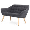 Dvoumístná pohovka, šedá, látka, AK-322 GREY2