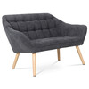 Dvoumístná pohovka, šedá, látka, AK-322 GREY2