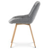 Jídelní židle, šedá, látka, CT-394 GREY2