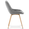 Jídelní židle, šedá, látka, CT-394 GREY2