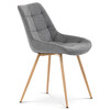 Jídelní židle, šedá, látka, CT-394 GREY2