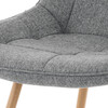 Jídelní židle, šedá, látka, CT-394 GREY2