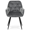 Jídelní židle, šedá, sametová látka, DCH-421 GREY4