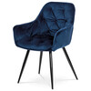 Jídelní židle, modrá, sametová látka, DCH-421 BLUE4