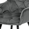 Jídelní židle, šedá, sametová látka, DCH-421 GREY4