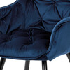 Jídelní židle, modrá, sametová látka, DCH-421 BLUE4