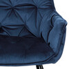 Jídelní židle, modrá, sametová látka, DCH-421 BLUE4