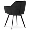 Jídelní židle, černá, sametová látka, DCH-425 BK4