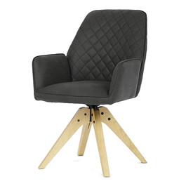 Jídelní židle, černá, látka, HC-539 BK3