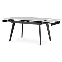 Jídelní stůl rozkládací 120-180x80 cm, keramika, mramor, HT-405M WT