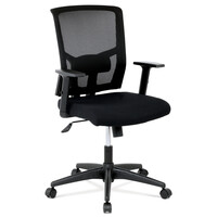 Kancelářská židle, houpací mechanismus, černá síťovina, KA-B1012 BK