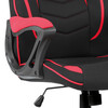 Herní křeslo, houpací mechanismus, černá látka, KA-G408 RED