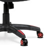 Herní křeslo, houpací mechanismus, černá látka, KA-G408 RED
