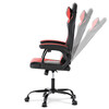 Herní křeslo, houpací mechanismus, červená ekokůže, KA-L626 RED