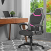Dětská židle, houpací mechanismus, růžová látka, KA-L611 PINK
