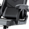 Herní křeslo, houpací mechanismus, šedá ekokůže, KA-L626 GREY