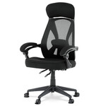 Kancelářská židle, houpací mechanismus, černá síťovina, KA-Y309 BK