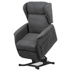 Polohovací křeslo, elektrické kabelové ovládání, šedá, látka, TV-1190 GREY2