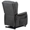 Polohovací křeslo, elektrické kabelové ovládání, šedá, látka, TV-1190 GREY2