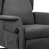 Polohovací křeslo, elektrické kabelové ovládání, šedá, látka, TV-1190 GREY2