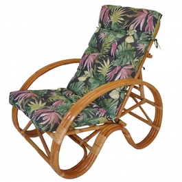 Ratanové křeslo polohovací ratan semambo polstr monstera