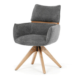 Jídelní židle, šedá, látka, DCH-D1348 GREY2