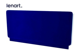 Polstrovaný záhlavník k posteli CP bílá 140 cm látka modrý granát