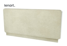 Polstrovaný záhlavník k posteli CP bílá 140 cm látka béžová boucle