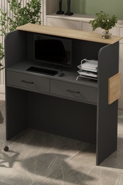 FRONTDESK recepční pult, dub safírový/antracit