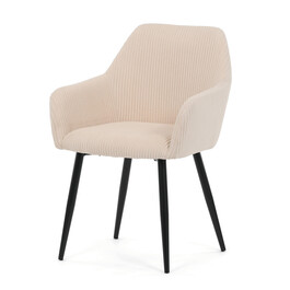 Jídelní židle, hnědá, manšestrová látka, DCH-V4009 CRM6