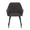 Jídelní židle, šedá, manšestrová látka, DCH-V4009 GREY6