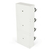 Botník, mdf, bílá, ABO-G1018 WT