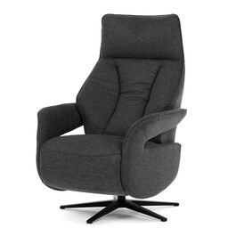 Relaxační křeslo, elektrické zabudované ovládání, šedá, látka, TV-B3973 GREY2