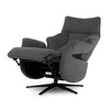 Relaxační křeslo, elektrické zabudované ovládání, šedá, látka, TV-B3973 GREY2