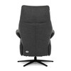 Relaxační křeslo, elektrické zabudované ovládání, šedá, látka, TV-B3973 GREY2