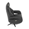 Relaxační křeslo, elektrické zabudované ovládání, šedá, látka, TV-B3973 GREY2
