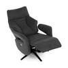 Relaxační křeslo, elektrické zabudované ovládání, šedá, látka, TV-B3973 GREY2