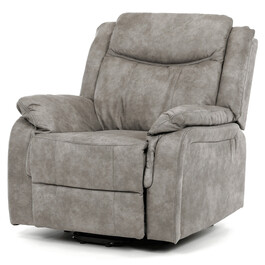 Polohovací křeslo, elektrické zabudované ovládání, šedá, látka vintage, TV-Q8668 GREY3
