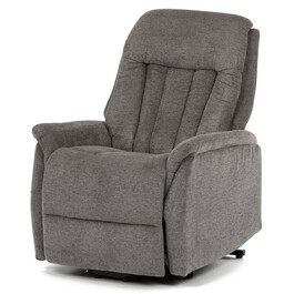 Polohovací křeslo, elektrické zabudované ovládání, šedá, látka, TV-Q8575 GREY2