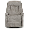 Polohovací křeslo, elektrické zabudované ovládání, šedá, látka vintage, TV-Q8575 GREY3