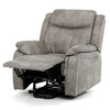 Polohovací křeslo, elektrické zabudované ovládání, šedá, látka vintage, TV-Q8668 GREY3