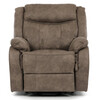 Polohovací křeslo, elektrické zabudované ovládání, hnědá, látka vintage, TV-Q8668 BR3