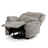 Polohovací křeslo, elektrické zabudované ovládání, šedá, látka vintage, TV-Q8668 GREY3