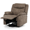 Polohovací křeslo, elektrické zabudované ovládání, hnědá, látka vintage, TV-Q8668 BR3