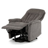 Polohovací křeslo, elektrické zabudované ovládání, šedá, látka, TV-Q8575 GREY2