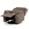 Polohovací křeslo, elektrické zabudované ovládání, hnědá, látka vintage, TV-Q8668 BR3