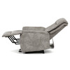 Polohovací křeslo, elektrické zabudované ovládání, šedá, látka vintage, TV-Q8575 GREY3